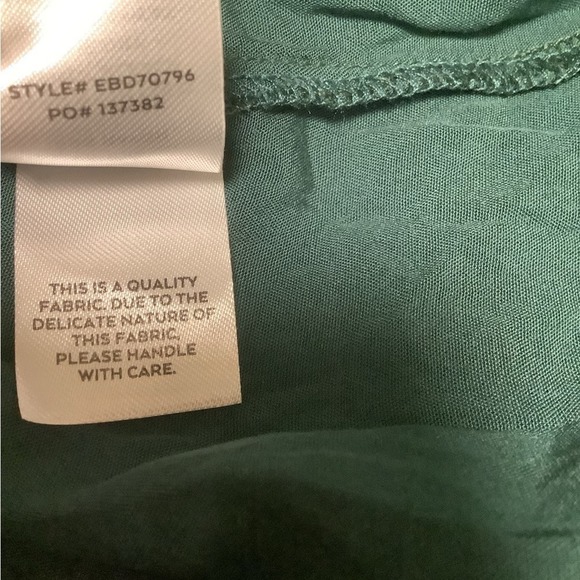 Lulu’s dark green puff short sleeves sheer mesh fabric flirty mini dress size L - Picture 3 of 7